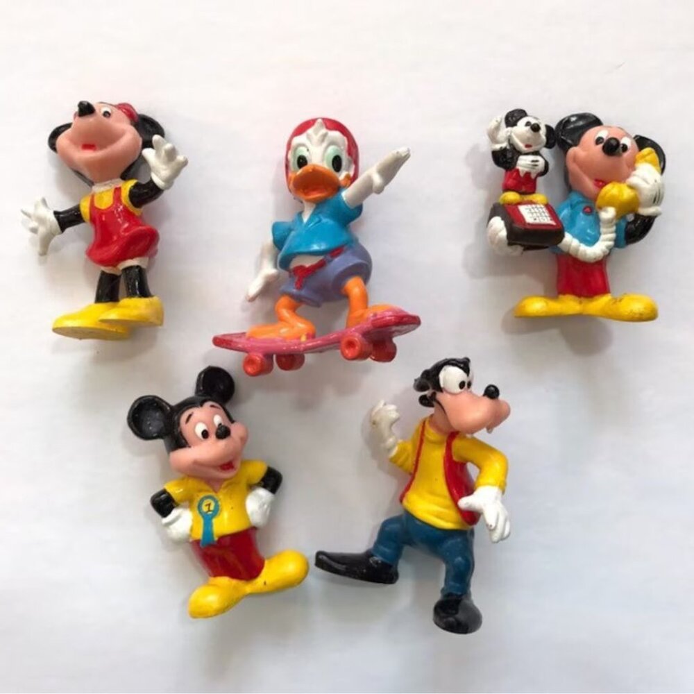 1980s PVC Disney Mini Figures Mickey Mouse Minnie Donald